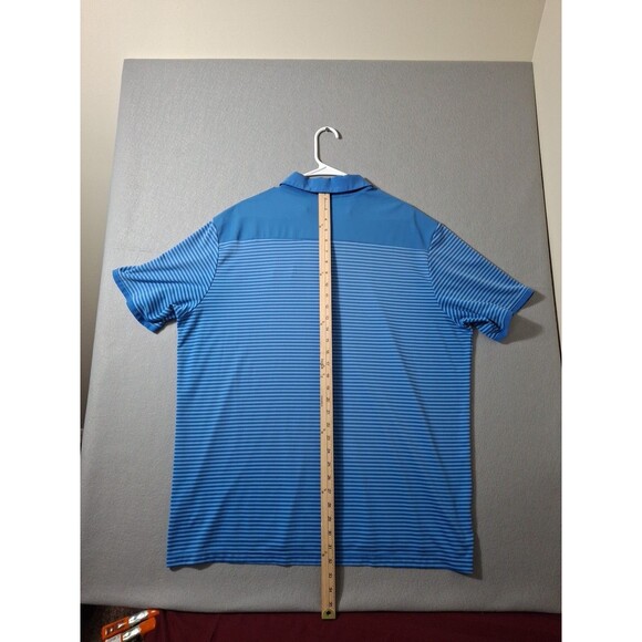 Adidas Golf Polo Shirt Men's 2XL TORREY PINES Course Logo Blue Stripe Climachill - Picture 8 of 9